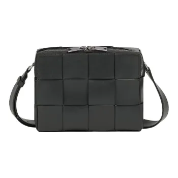 Bottega Veneta CASSETTE Cow Leather Camera Bags Crossbody Bag Shoulder Bag Men's Stone Gray