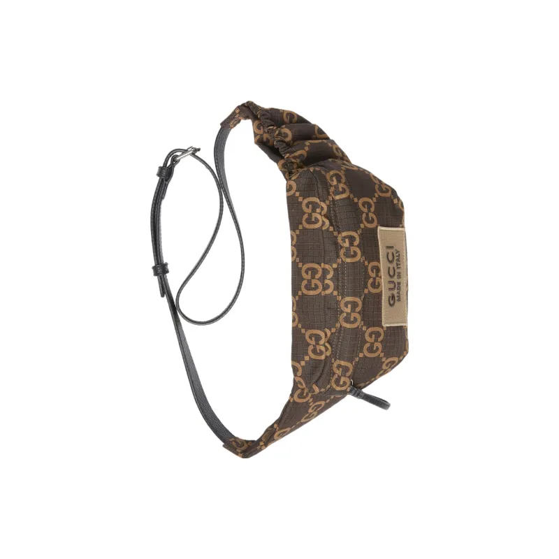 GUCCI Polyester Fanny Pack Tubas Men's Ebony & Beige-4