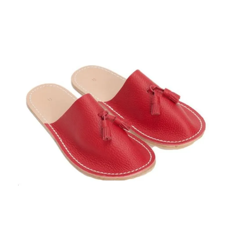 Hender Scheme Rubber Sole Wrap-toe Slippers Unisex Red-2