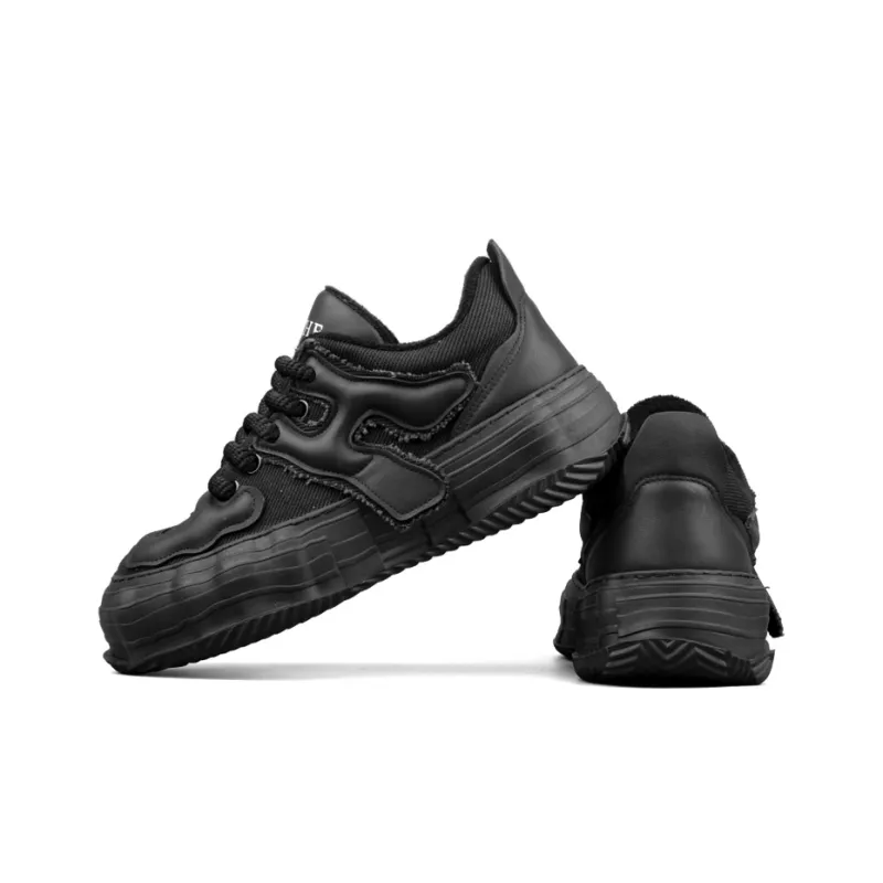XIE SHE Skateboard Shoes Men Low Top Black White-14
