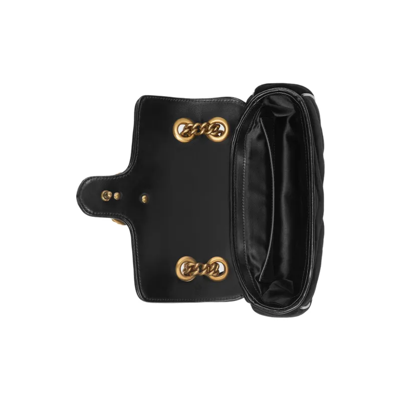 GUCCI GG Marmont Velvet Crossbody Bag Shoulder Bag Women's Black-6