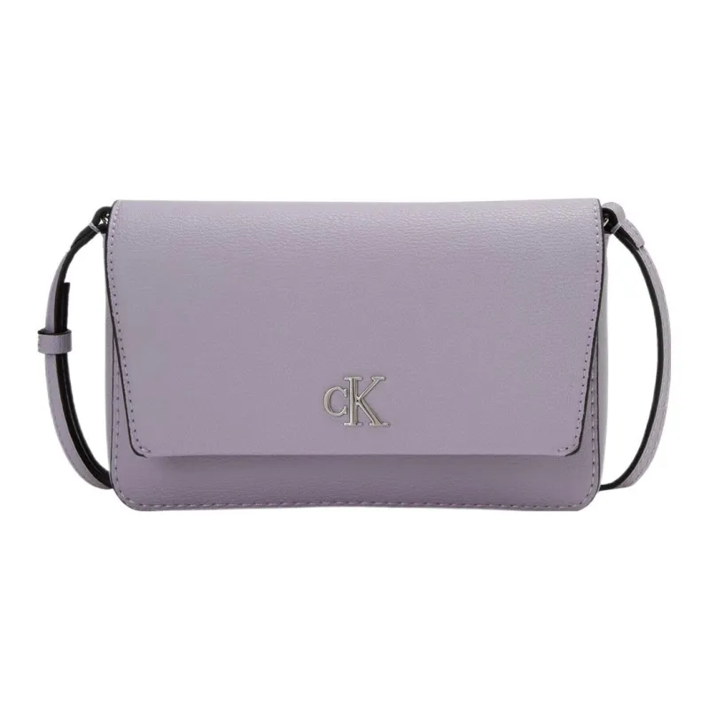 CALVIN KLEIN Synthetic Leather Wallet, Shoulder Bag, Crossbody Bag Women's Lavender-0