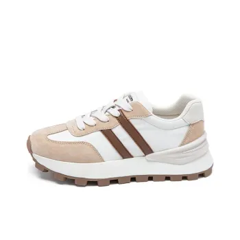 AGSDON Casual Shoes Women's Low Top Green/Black/Brown