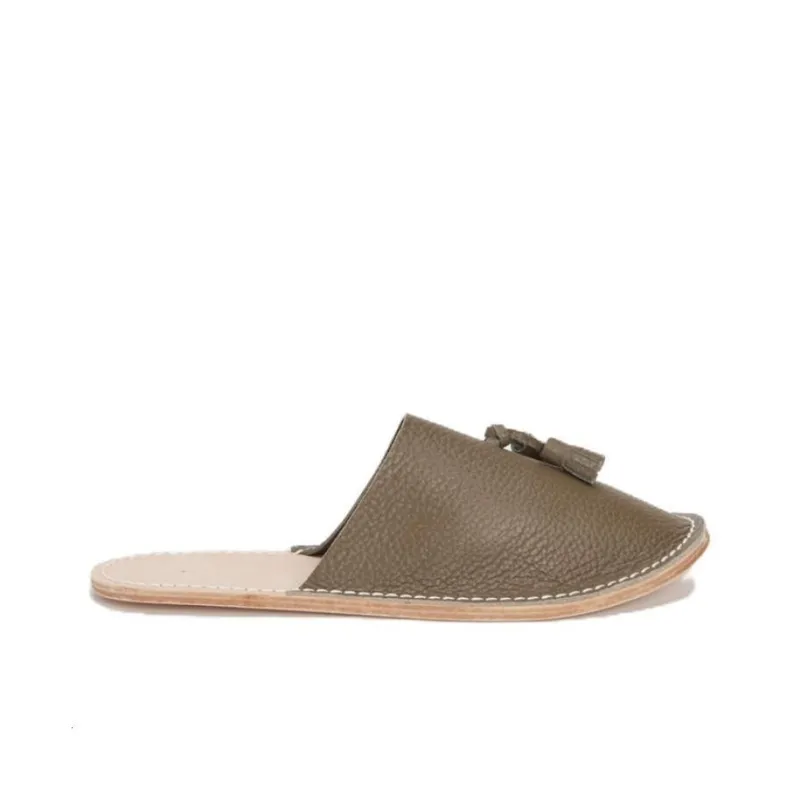Hender Scheme Rubber Sole Abrasion-Resistant Wrap-toe Slippers Unisex Umber-1