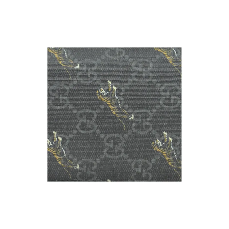 GUCCI Canvas Wallet Men's Black Gray-3