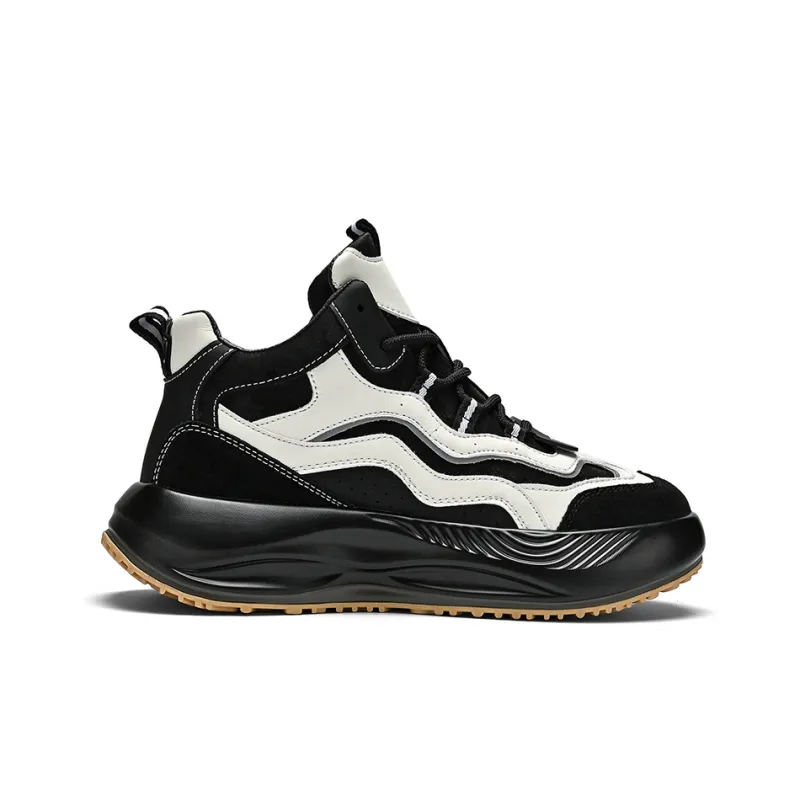 GONGLANGSHIJIA Cushioning Height Increasing Lightweight Mid Top Chunky Sneakers Men's-9