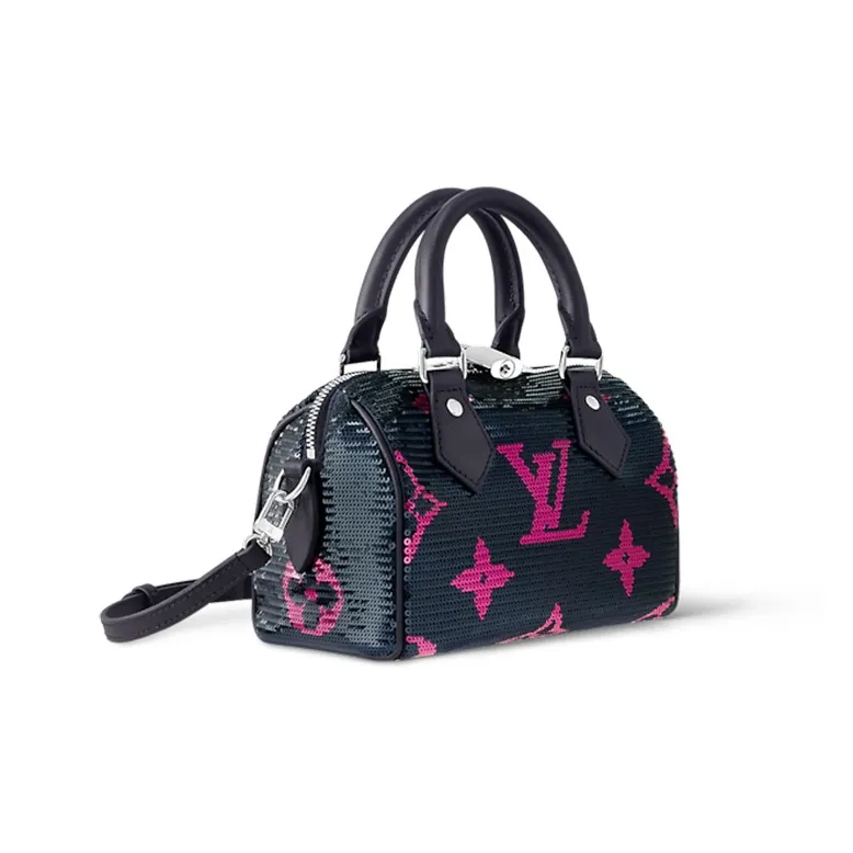 LOUIS VUITTON Speedy Bandouliere 18 Navy Fuchsia-1