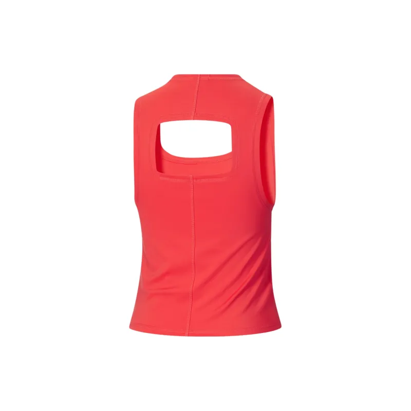 PUMA FIRST MILE Women's Cropped Running Tank Top Tank Tops Women's Orange Red-1