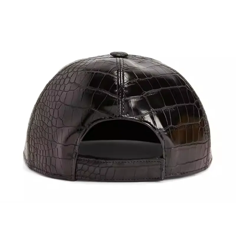 Giuseppe Zanotti/GZ Artificial Leather Baseball Caps Men's Black-1