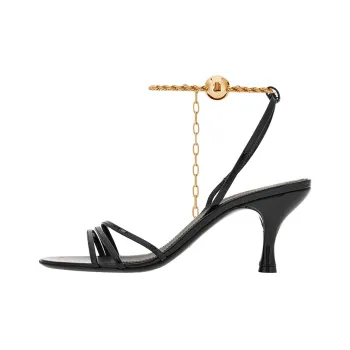 FERRAGAMO 70mm Cable link Chain Leather Sandals