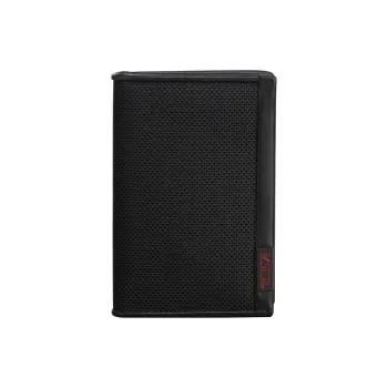 TUMI Alpha Leather With Nylon Wallet Card Holder Men's Black