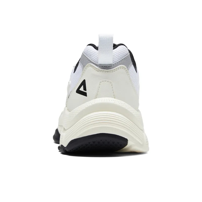 PEAK Wear Resistant Low Top Chunky Sneakers Men's Beige White Black-4