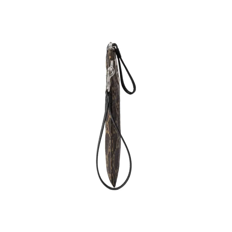 GUCCI Recycled Polyester Clutch Men's Ebony & Beige-2