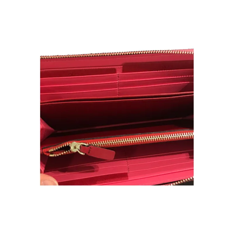 Valentino ROCKSTUD SPIKE Cow Leather Wallet Small Size Women's Red-2