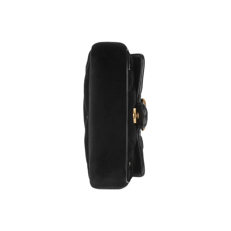 GUCCI GG Marmont Velvet Crossbody Bag Shoulder Bag Women's Black-7