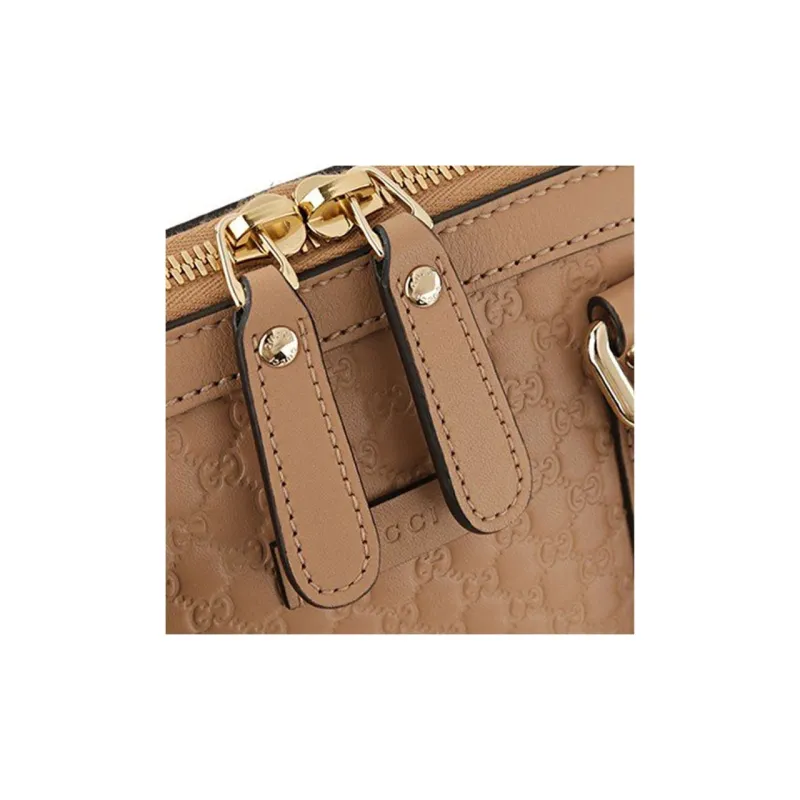 GUCCI Cow Leather Dome Bag Shoulder Bag Crossbody Bag Handbag Small Size Women's Nude-5