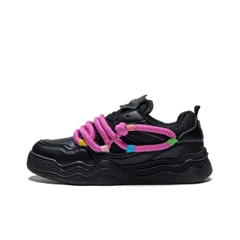 Warrior Warrior Low-Top Skateboard Shoes Women's Black Pinkish