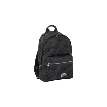 KENZO Logo Jacquard Zipped Backpack