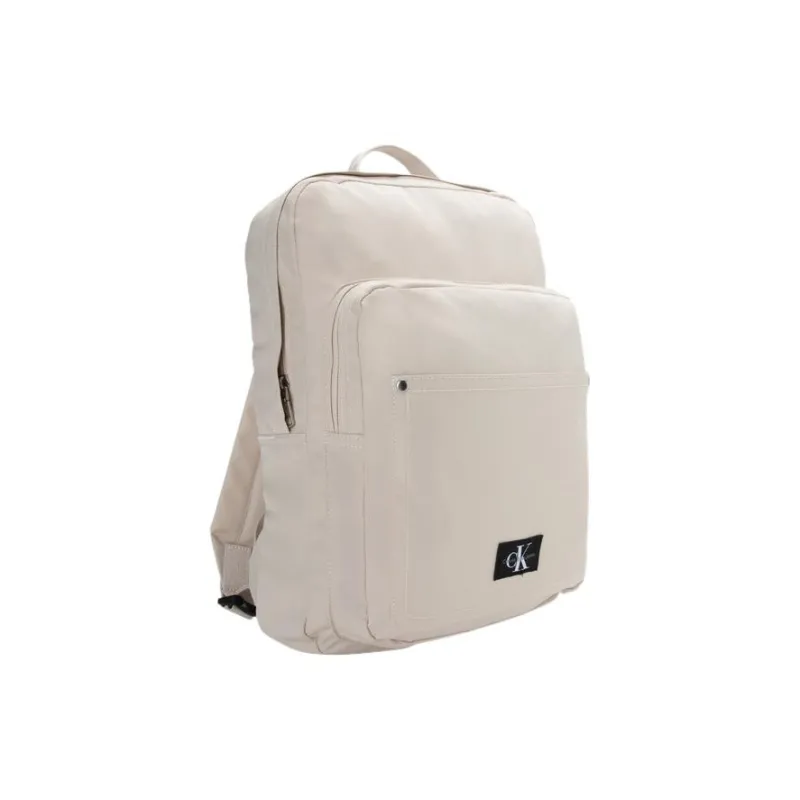 CALVIN KLEIN Fabric Backpack Large Size Men's Milk White-1