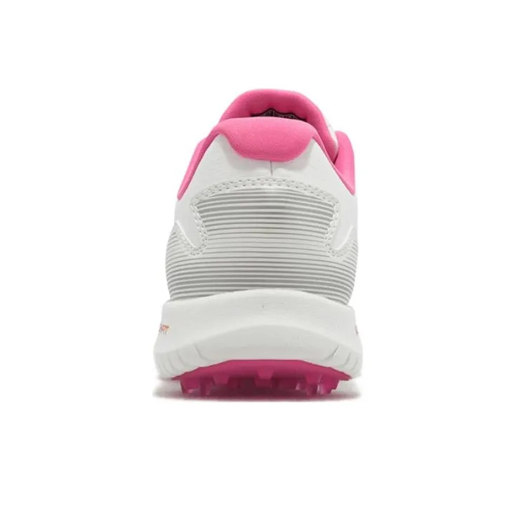 Skechers Go Golf Max 2 Abrasion Resistant Breathable Low Top Golf Shoes Women's White Pink-3