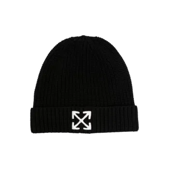 OFF-WHITE Cotton Beanies Baby Black