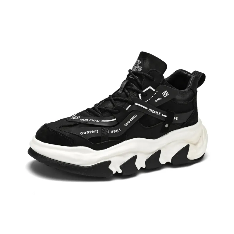 GONGLANGSHIJIA Mid Top Chunky Sneakers Men's-8