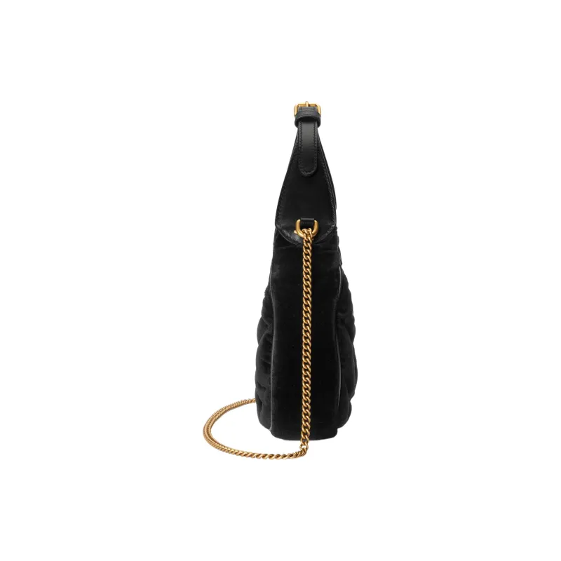 GUCCI GG Marmont Velvet Handbag Shoulder Bag Women's Black-2