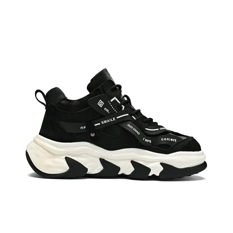 GONGLANGSHIJIA Mid Top Chunky Sneakers Men's-9