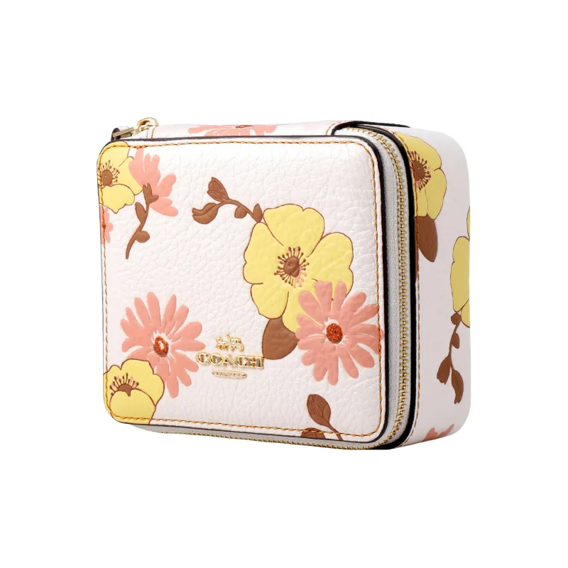 COACH Jewelry Bo Leather Detail Storage Bag Makeup Bag Mini Women's Multicolor-1