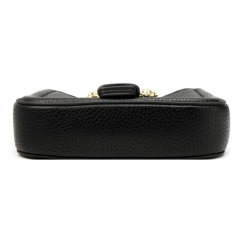 VERSACE JEANS COUTURE Polyester Polyurethane Resin Crossbody Bag, Shoulder Bag Women's Black-4