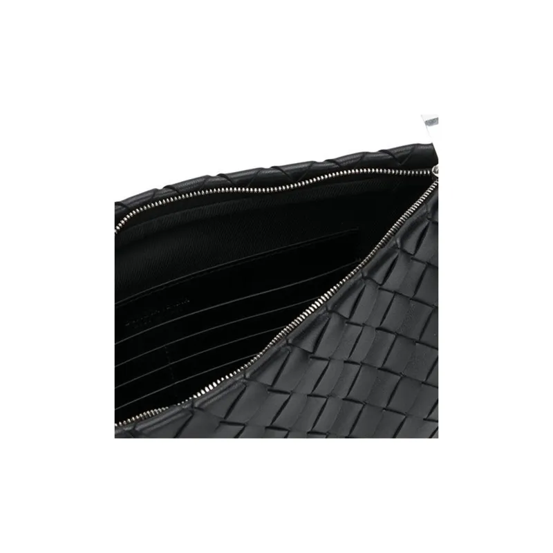 Bottega Veneta Leather Clutch Unisex Black-3