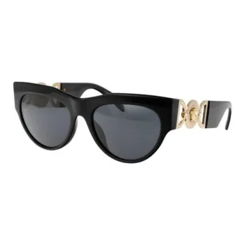 VERSACE Acetate Irregular Shape Sun Eyes Women's Black