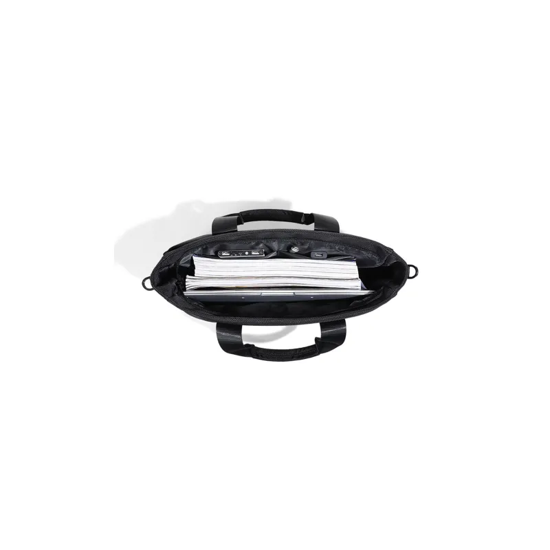 Slazenger Fabric Portable One Shoulder Crossbody Briefcase Laptop Bag Large Size Men's Black-4