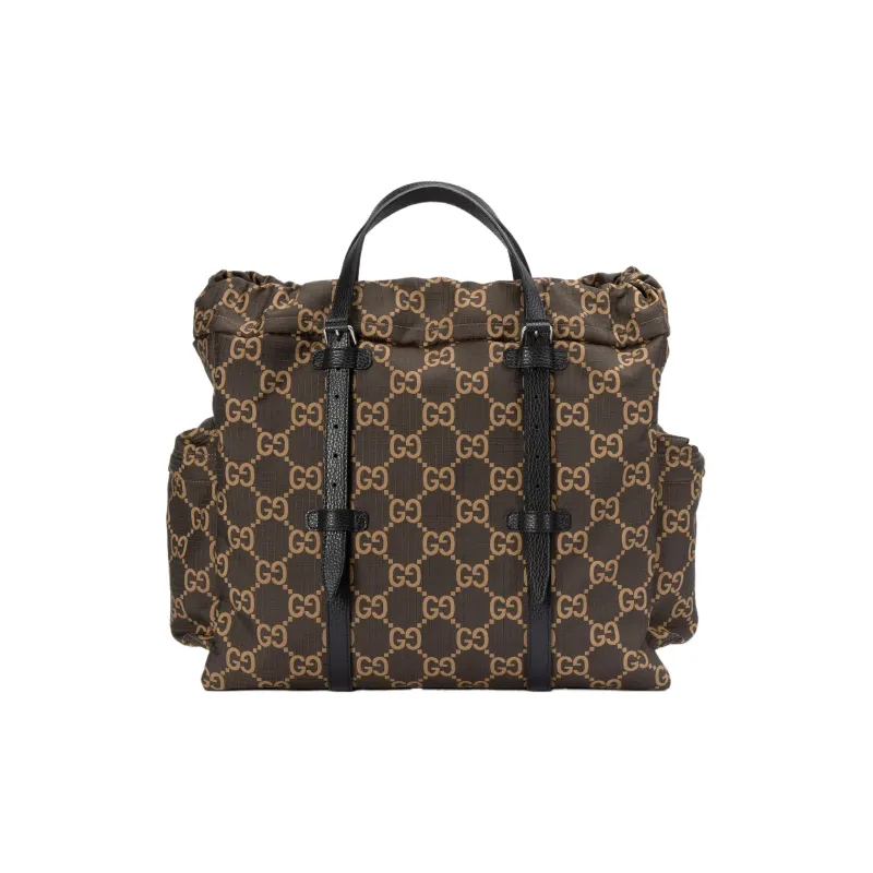 GUCCI Recycled Polyester Tote Bag Shopping Bag Handbag Medium Size Men's Ebony & Beige-3