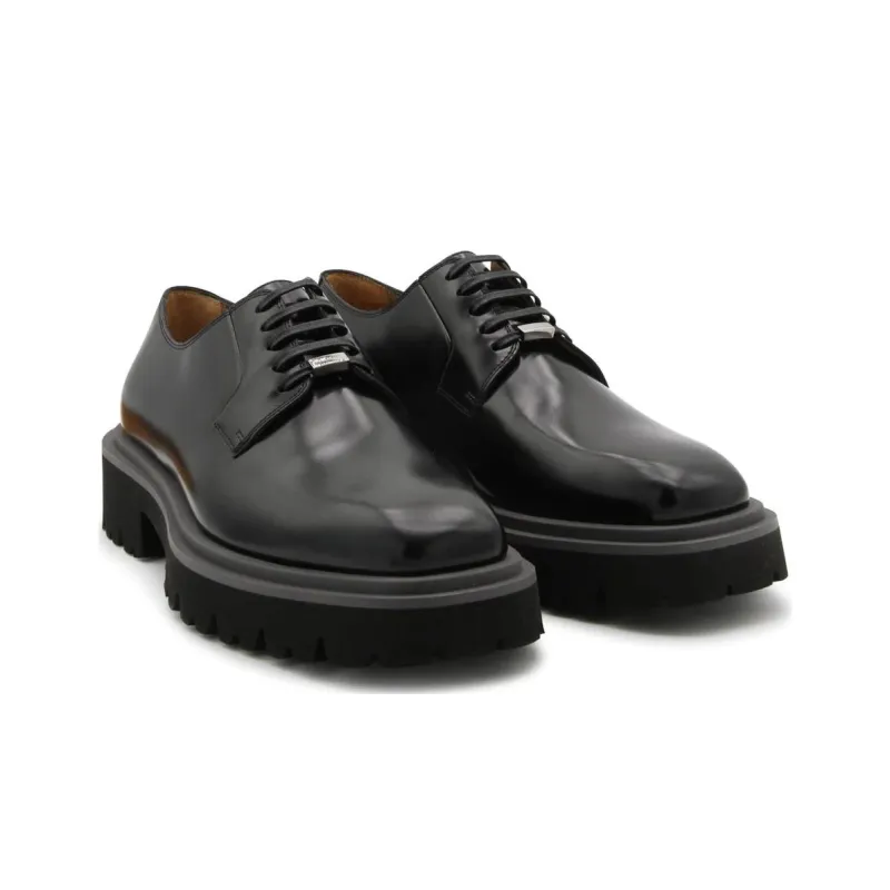FERRAGAMO Lace-up Leather Derby Shoes-2
