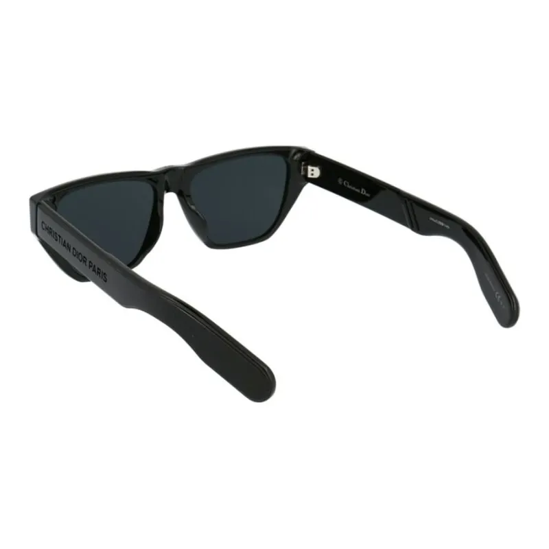DIOR Acetate Irregular Shape Sunglasses Women's Black-3