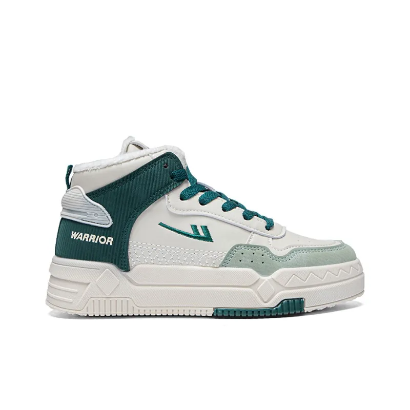 WARRIOR Skateboard Shoes Unisex High Top Beige Green-1