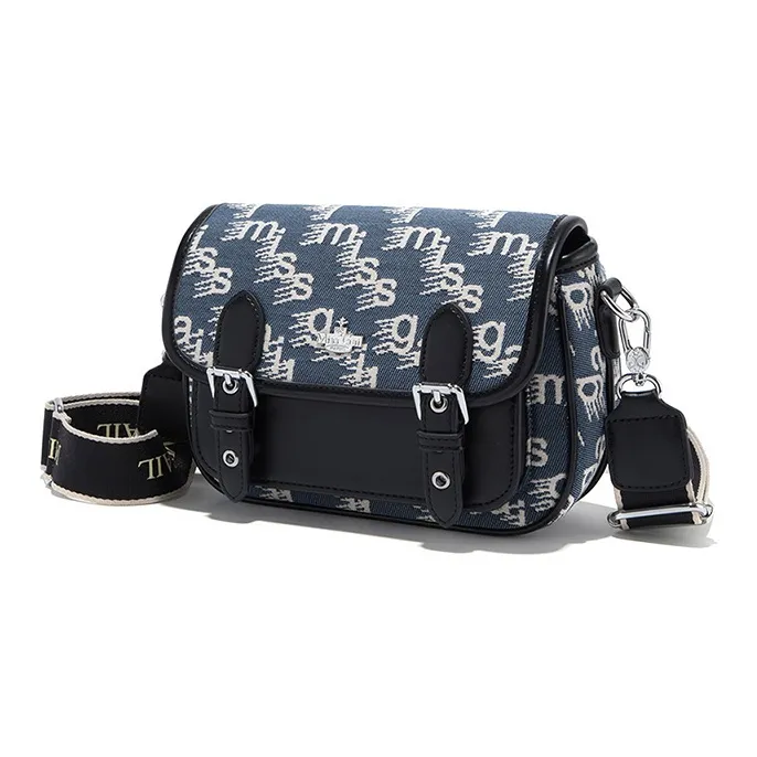 MISS GAIL Pu Shoulder Bag Medium Size Women's Blue-8