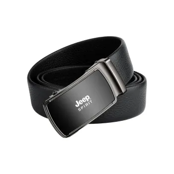 JEEP SPIRIT Automatic Buckle, Luxury Elegant, Business, Youth Cow Leather Belts Men's Width 3.5CM
