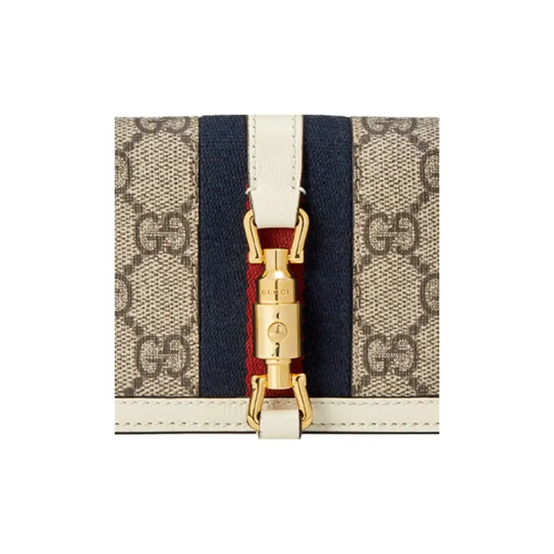 GUCCI Canvas Wallet Women's Beige-5