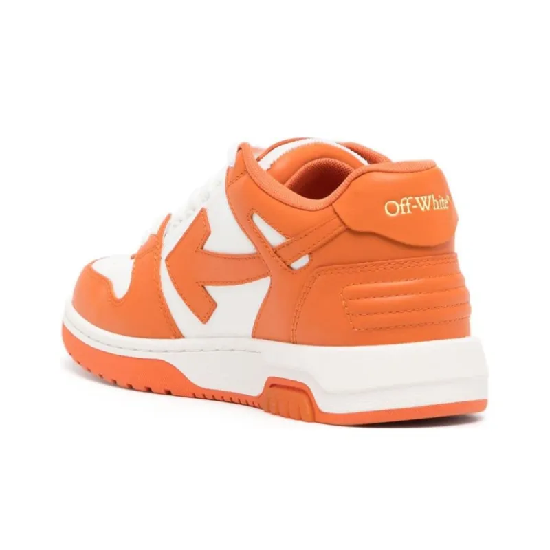 OFF-WHITE Out Of Office OOO Low Tops White Orange-3