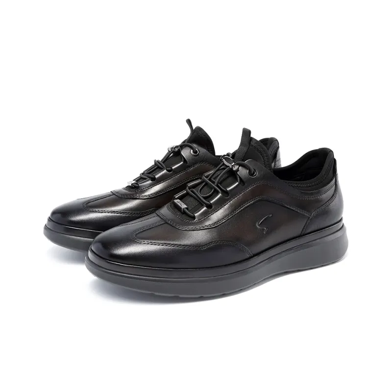 Satchi Slip-Resistant Low-Top Casual Shoes 4cm Men's Gray-2