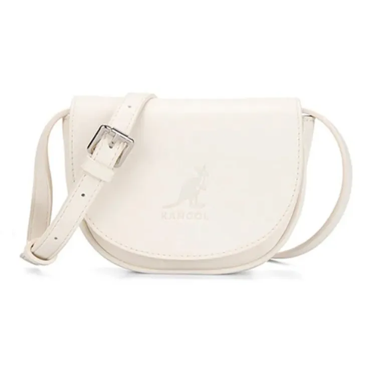 KANGOL Synthetic Leather Shoulder Bag Crossbody Bag Mini Women's White-0