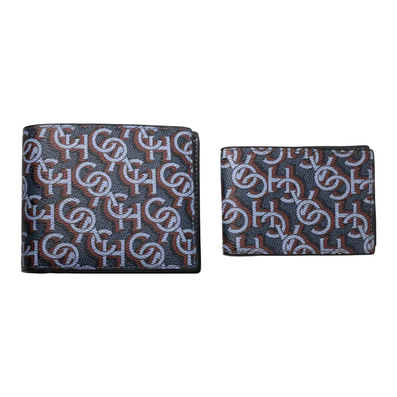 COACH 3 IN 1 Wallet PVC Card Clip Wallets Men's Midnight Blue-1