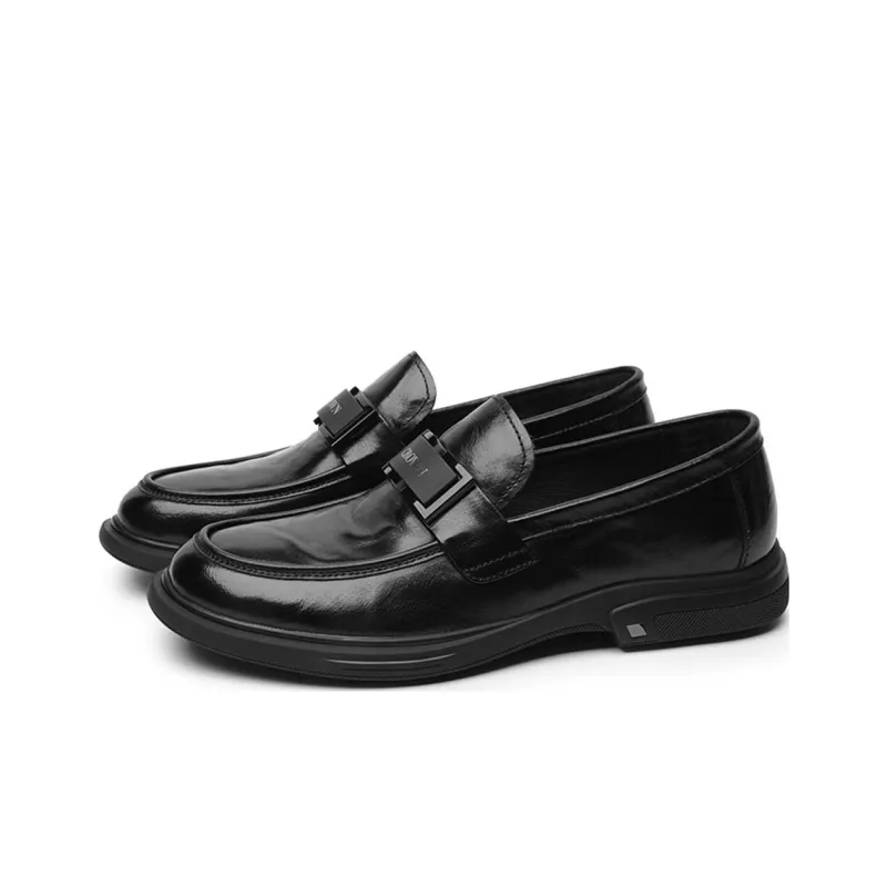 CROWN Loafers Men's Black One Yard Larger-4