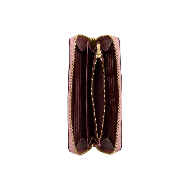 COACH Leather Wrist Bag Coin Purse Wallet Small Size Women's Gold & Light Blush-1