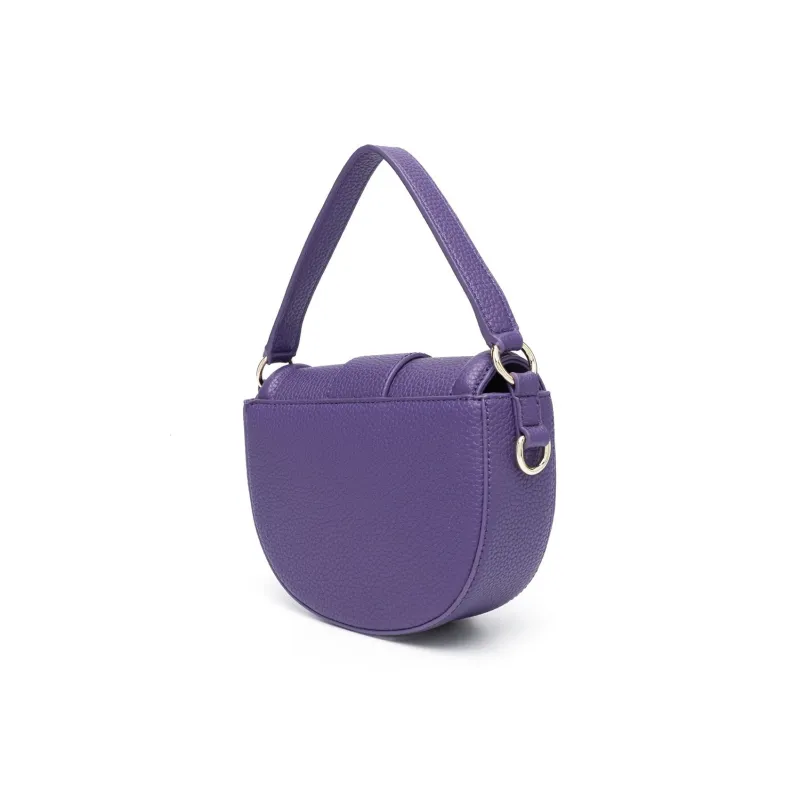 VERSACE JEANS COUTURE Polyurethane Saddle Bag Handbag, Shoulder Bag Women's Purple-5