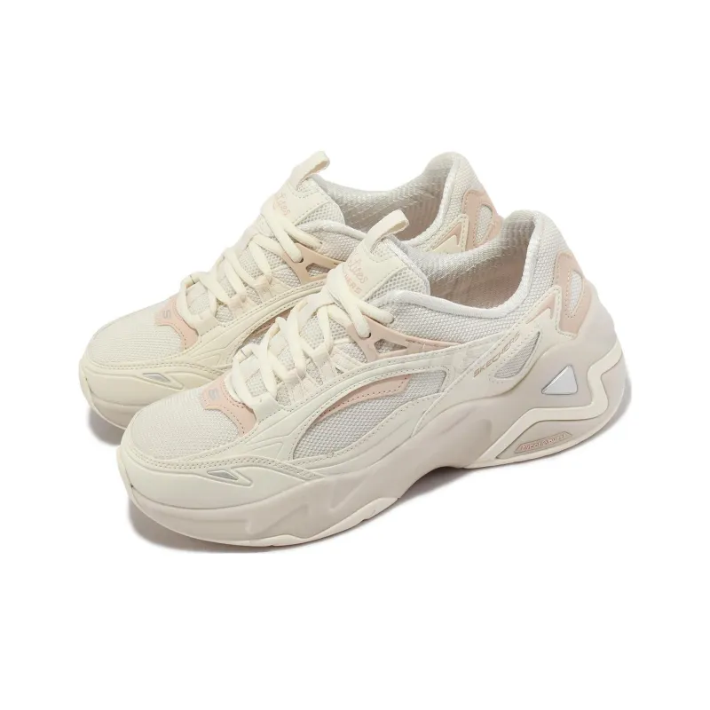 Skechers D'LITES HYPER BURST Chunky Sneakers Women's Low Top Ecru-2