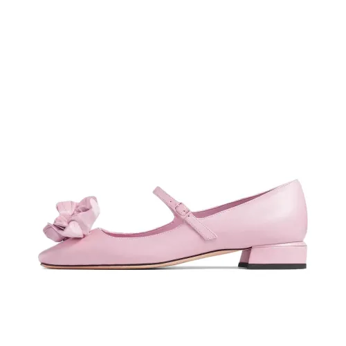 Jimmy Choo Rosa Floral-appliqué Ballerina Shoes