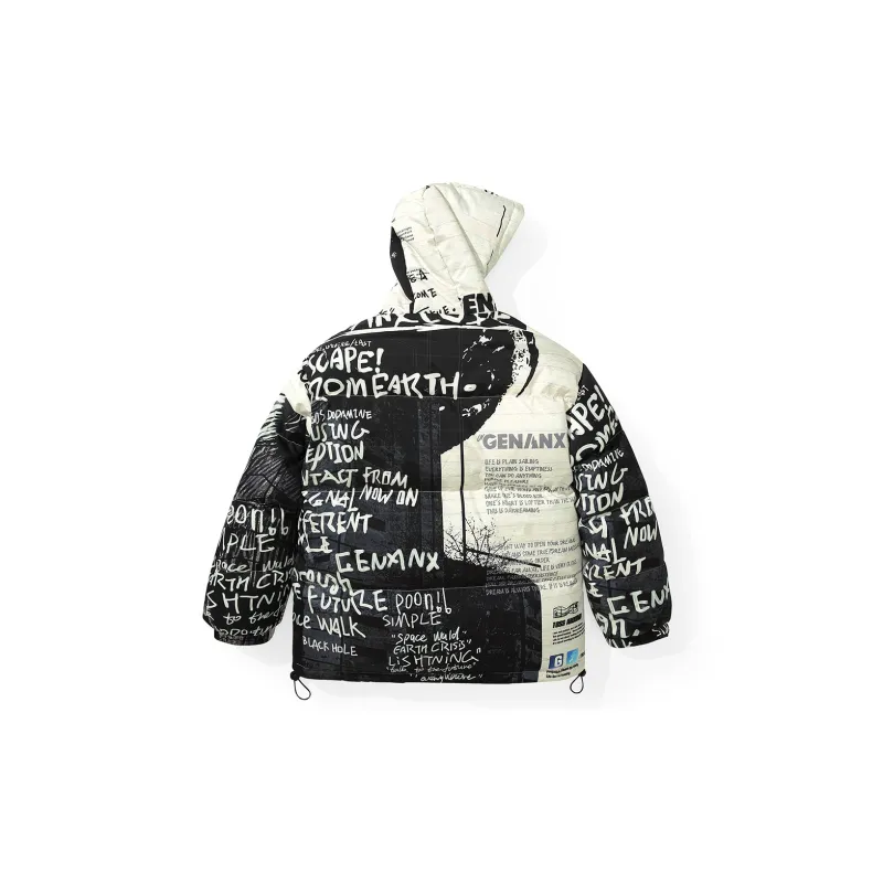 GENANX Down Jackets Unisex Individual Print-3